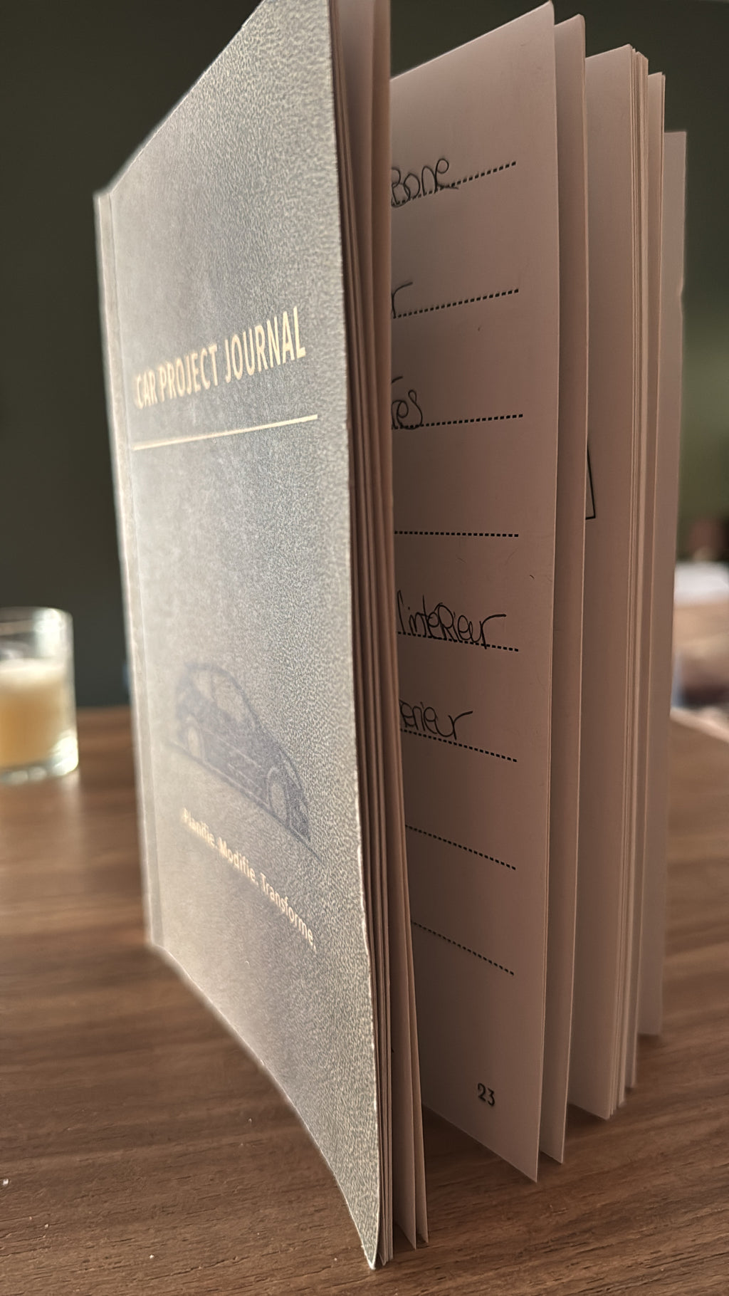 Car project journal